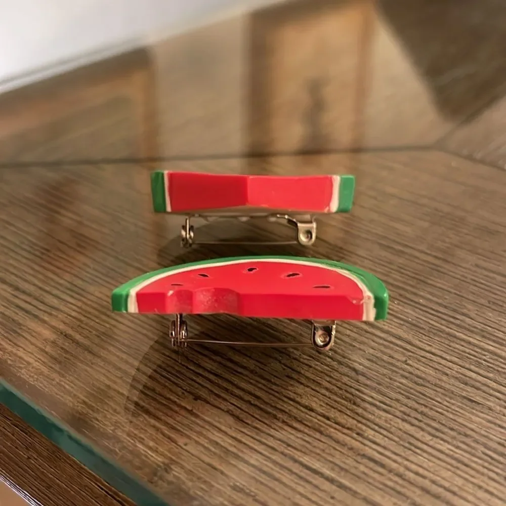 Vintage 1980’s Resign Watermelon Fruit Pins